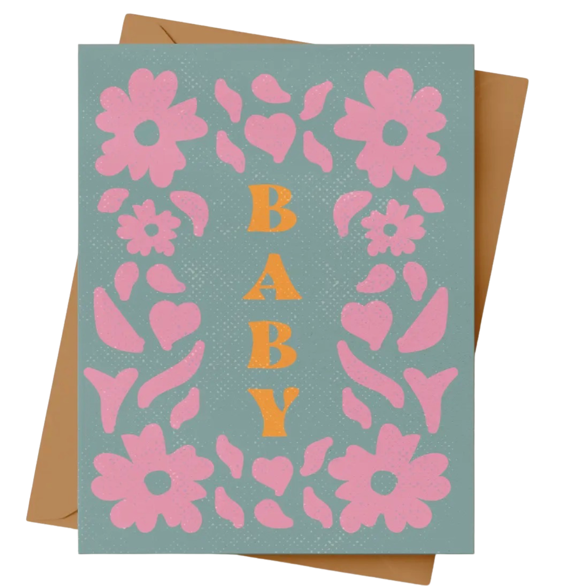 Boho Baby Floral Greeting Card