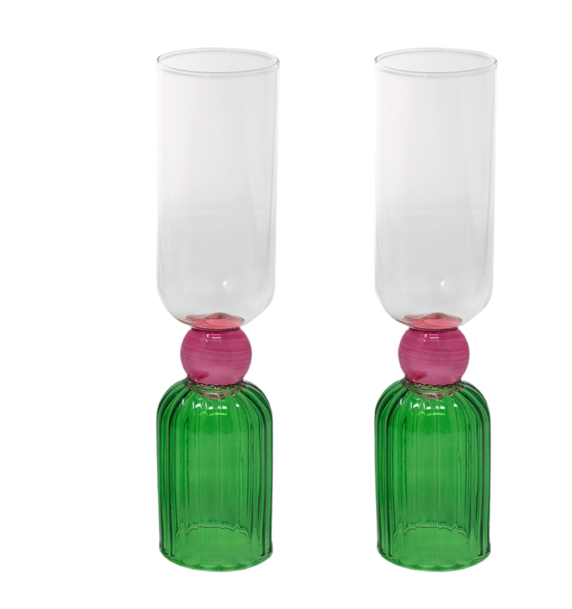 Tipsy Turvy Bar Glass Set, Colorblock