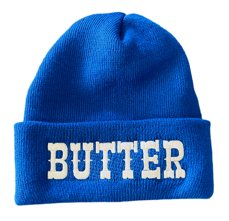 blue butter Knit Beanie Winter Hat