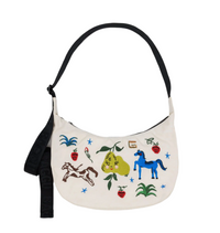 Painted Prairie Embroidery Crescent Med bag
