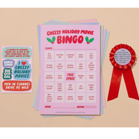 Movie Night Bingo - Cheesy Holiday - Party Game Gift