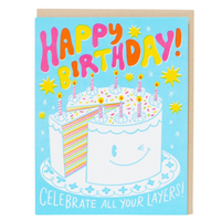 cake layers greeting card