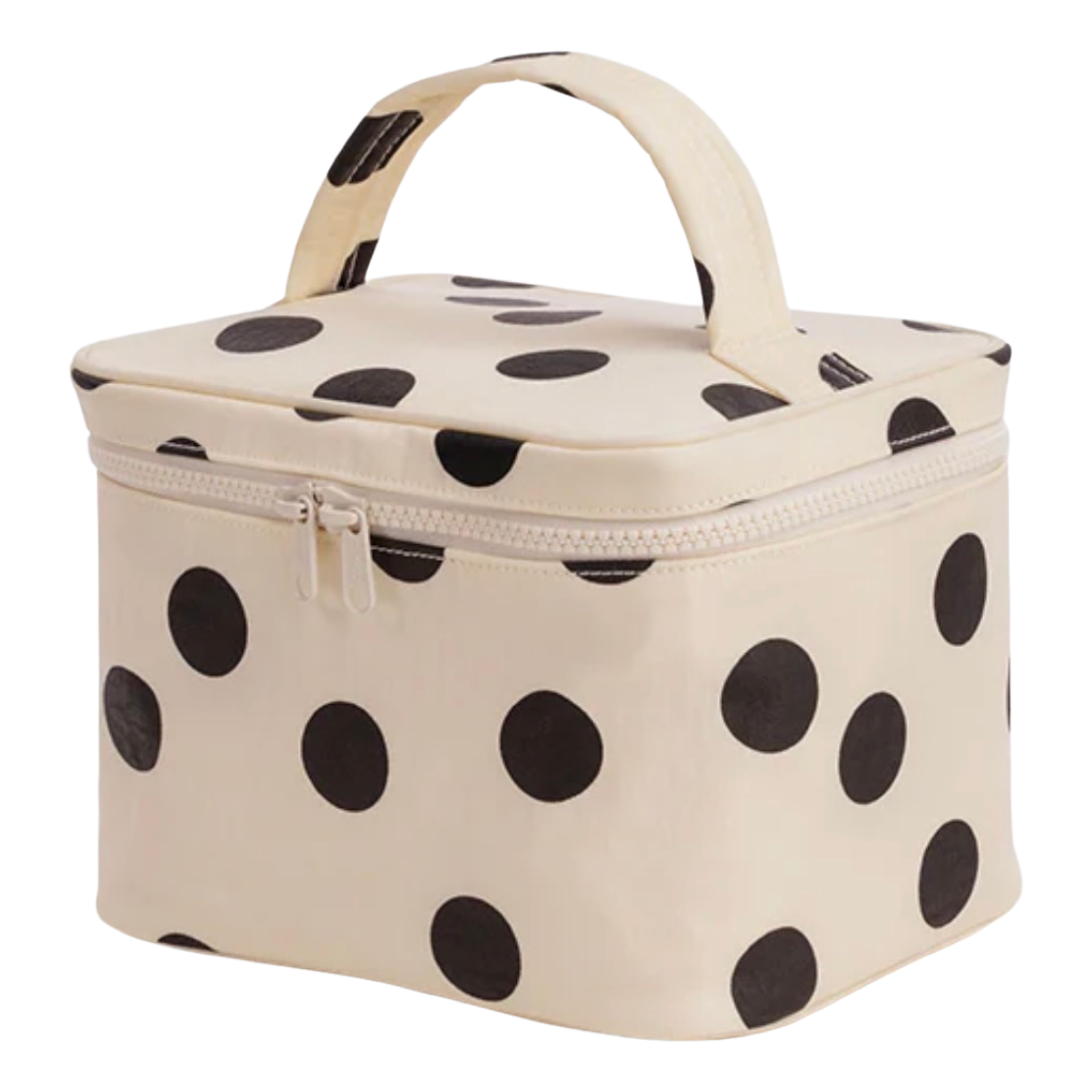 dots: cream black cosmetic case (+sizes)