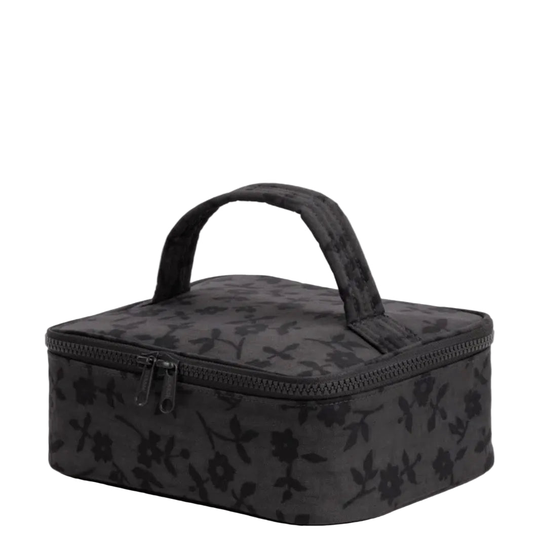 charcoal ditsy small cosmetic