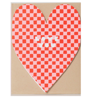 heart shaped love greeting card