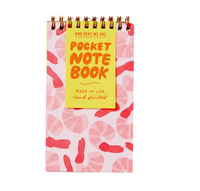 Shrimp Letterpress Spiral Pocket Size Notebook