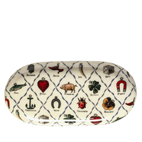 oval tray: charms