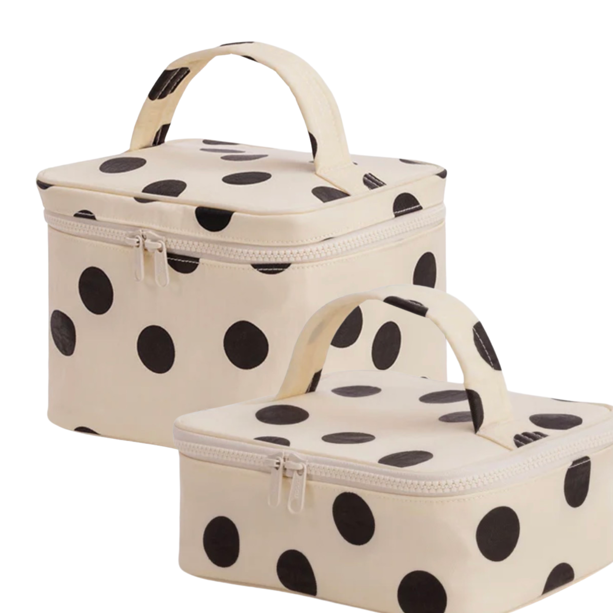 dots: cream black cosmetic case (+sizes)