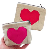 Heart Zipper Bag – Coin Pouch/handmade