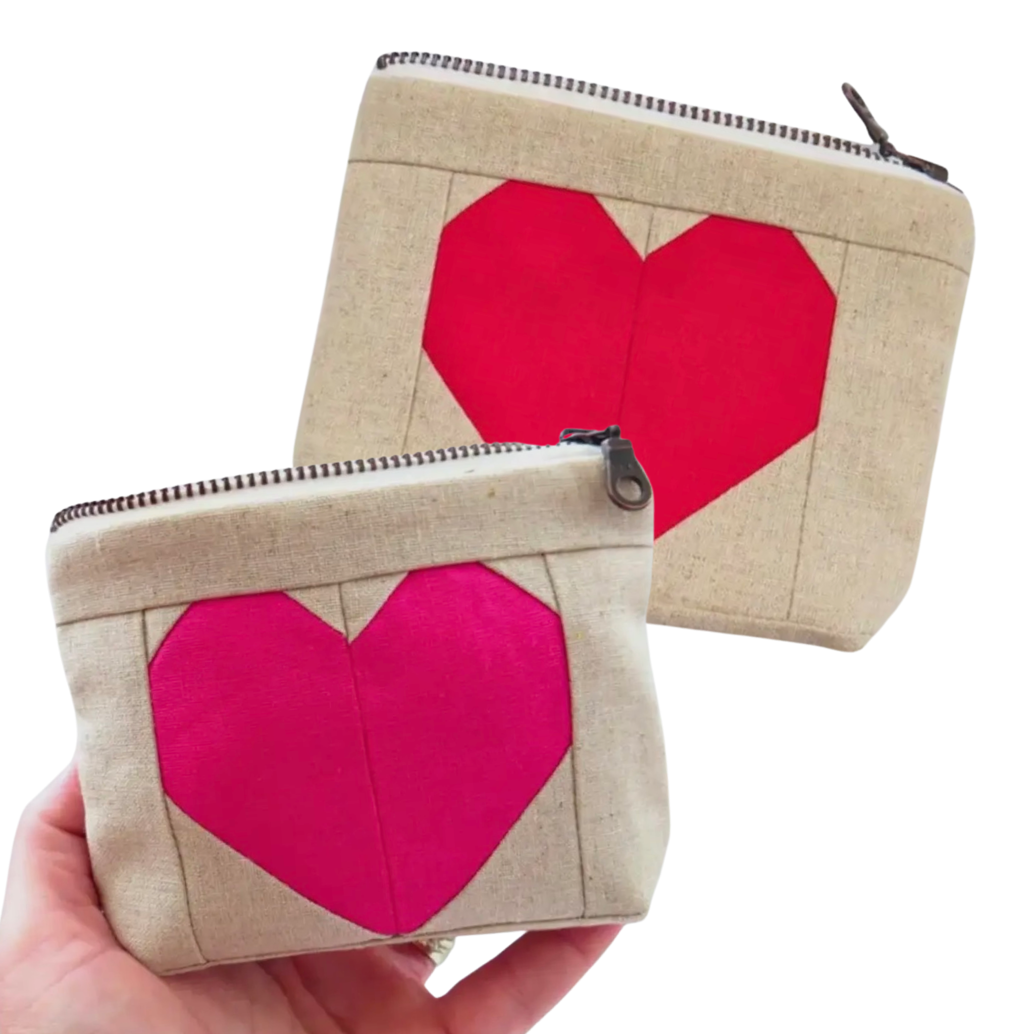 Heart Zipper Bag – Coin Pouch/handmade