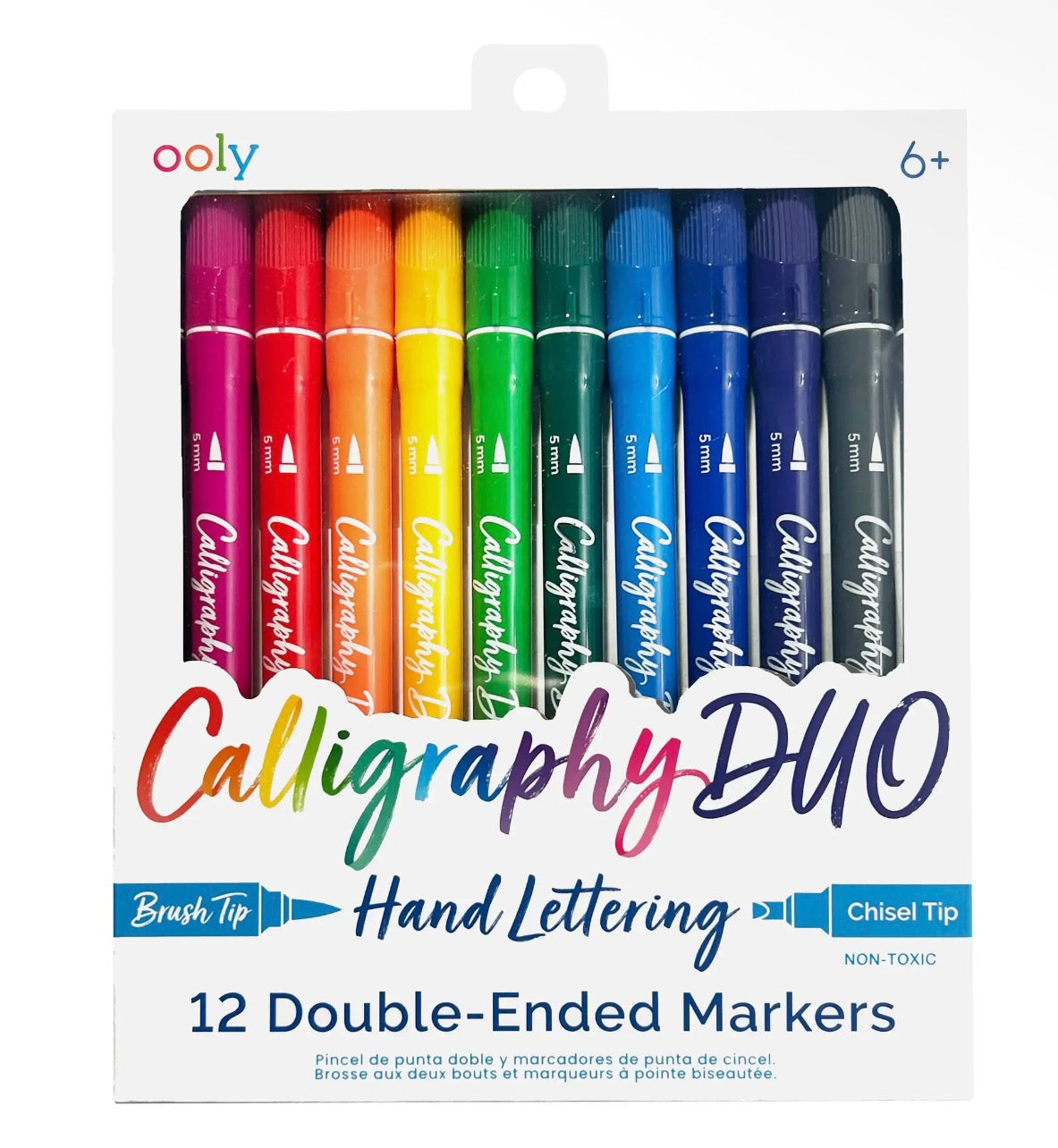 calligraphy duo chisel and brush tip markers