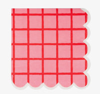 Pink/Red grid paper goods