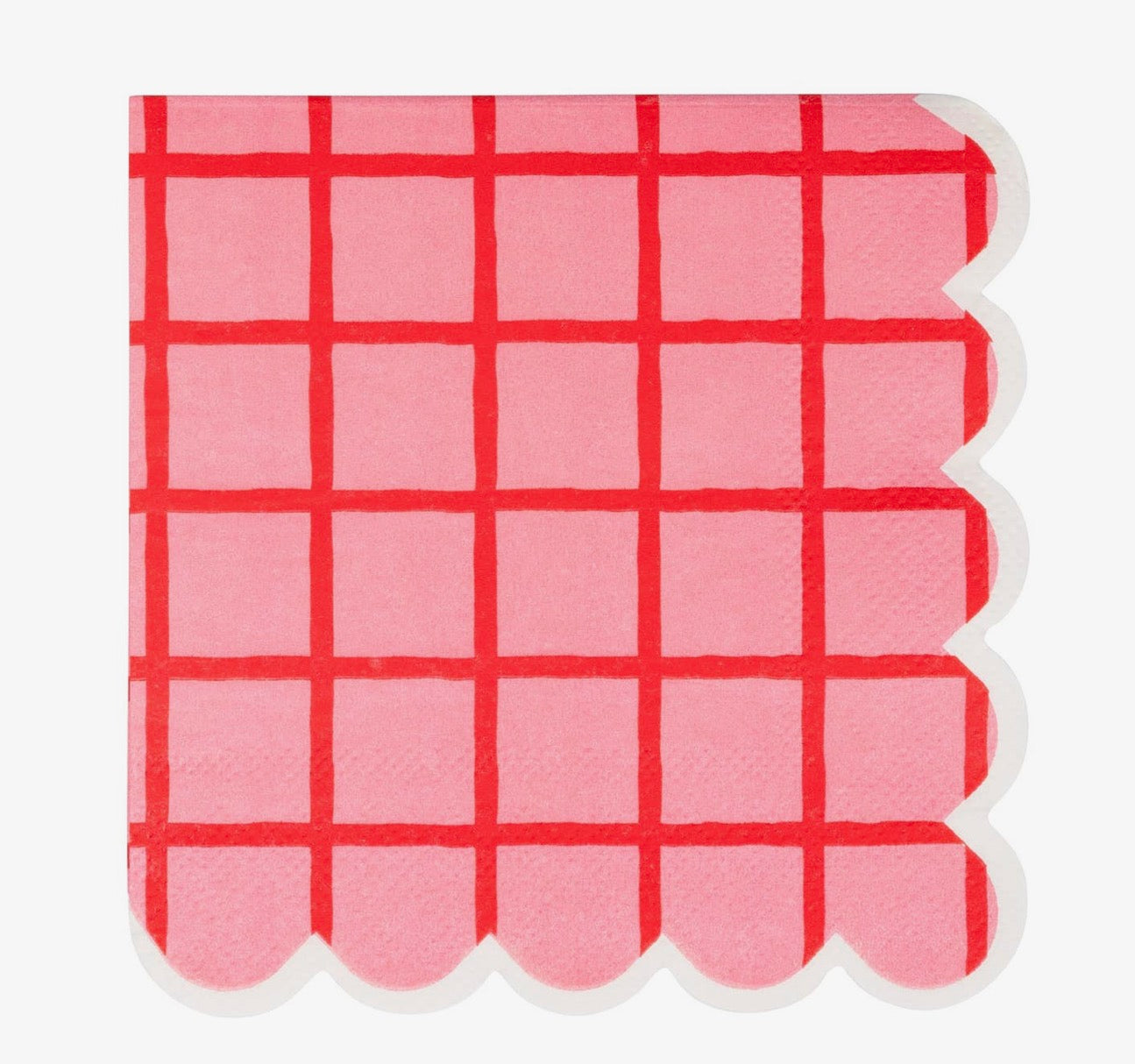Pink/Red grid paper goods