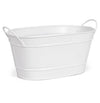 White: metal oval bucket