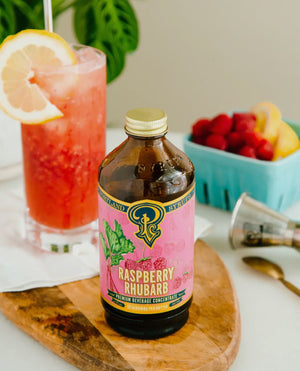 Raspberry rhubarb syrup