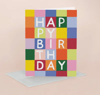 Check Rainbow HBD greeting card