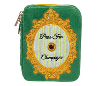 Champagne : velvet jewelry zip case