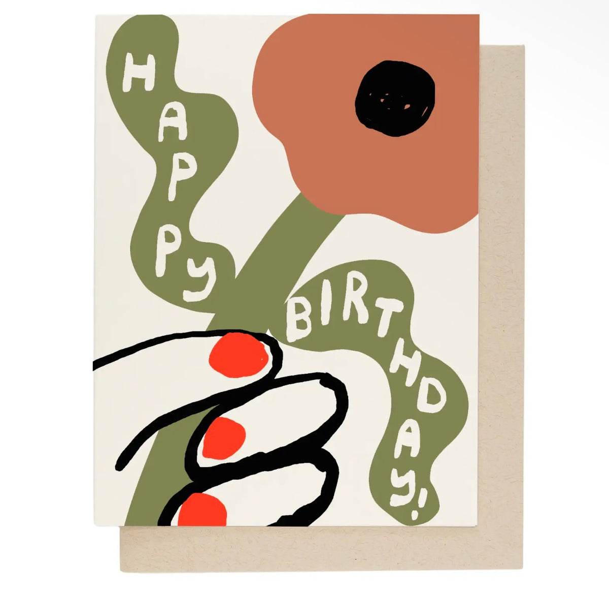 Flower/hand  Birthday : greeting card