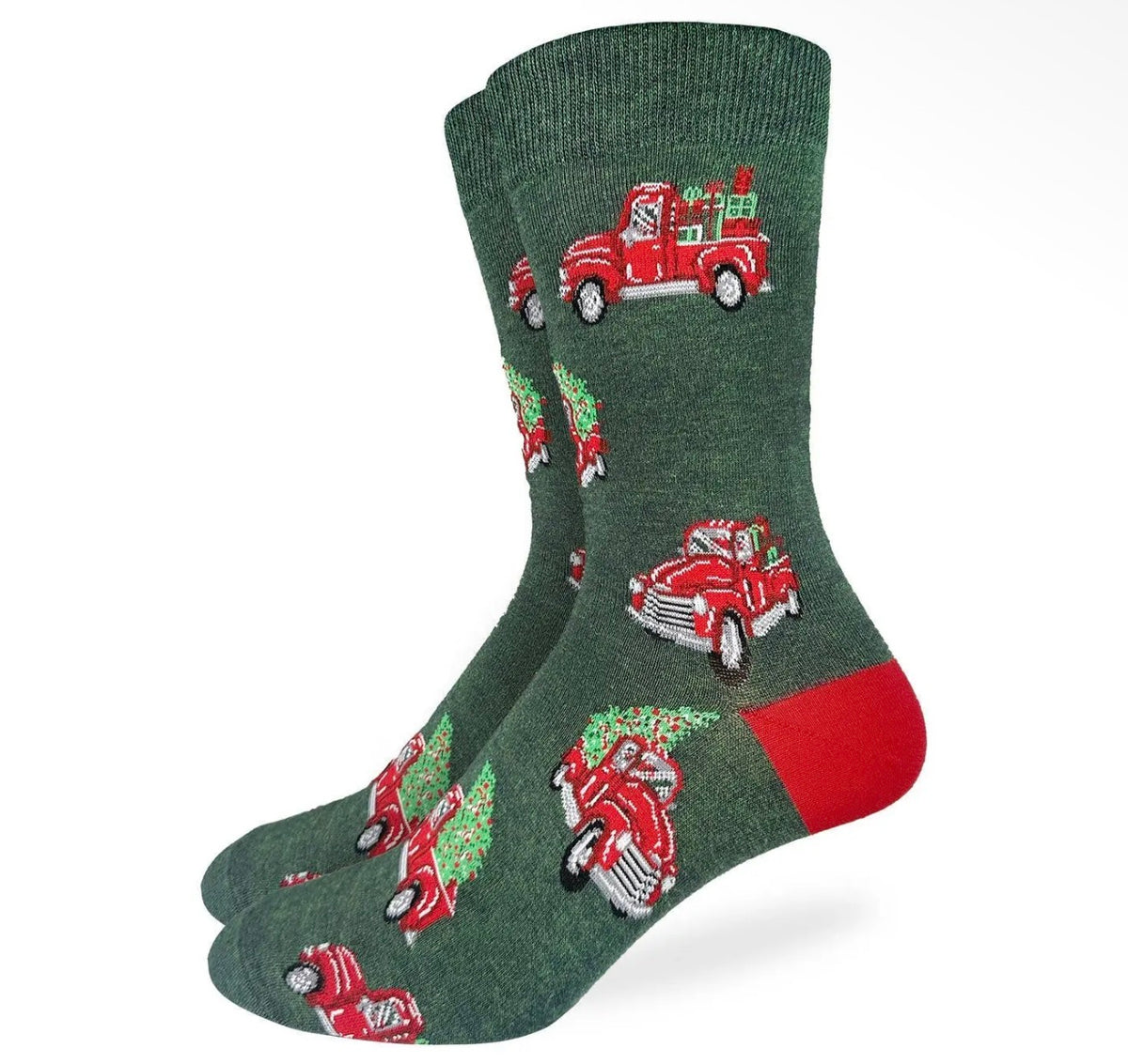 Red truck Christmas Socks