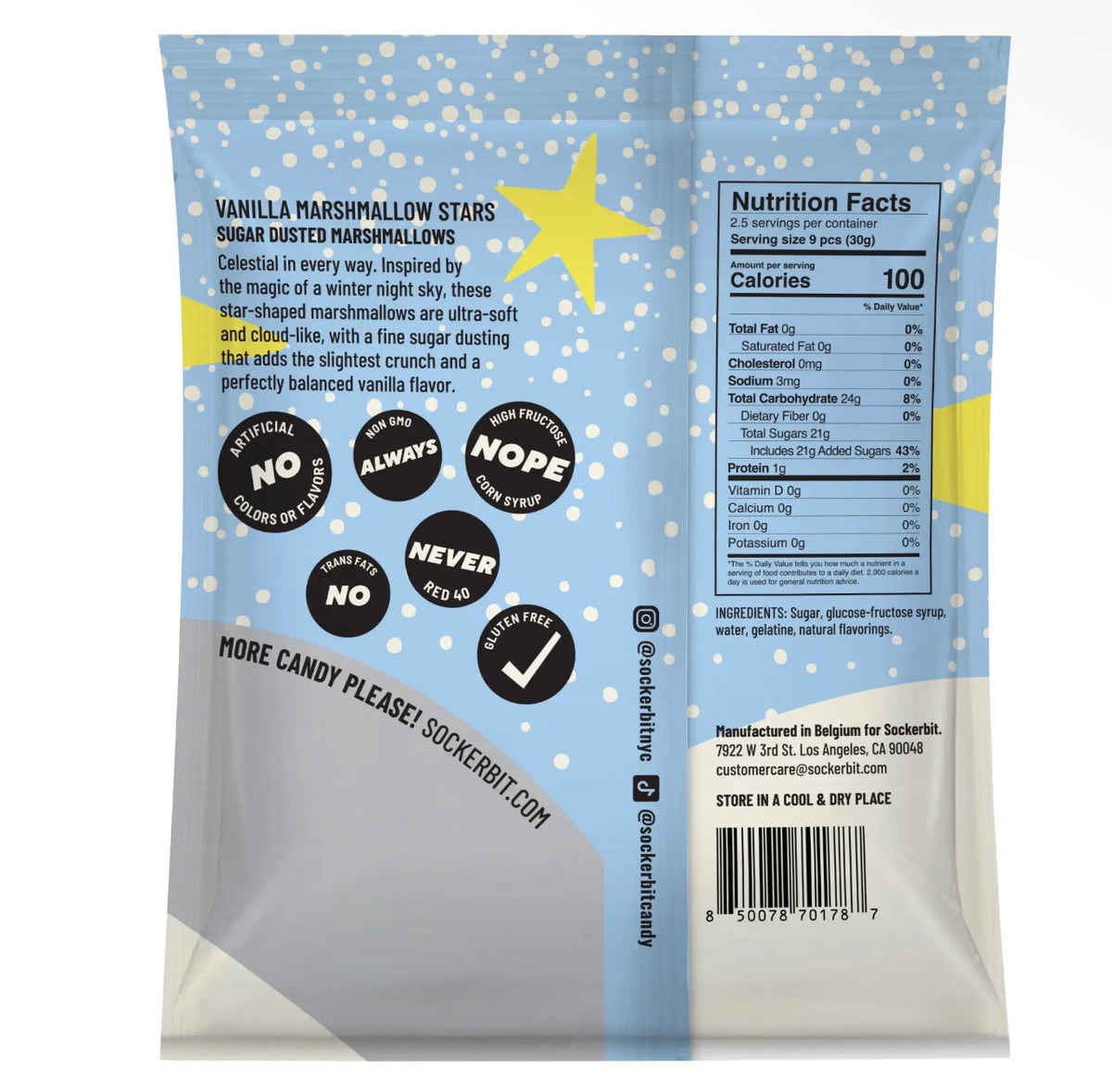 Sugar Marshmallow Stars 1.8oz Holiday Collection