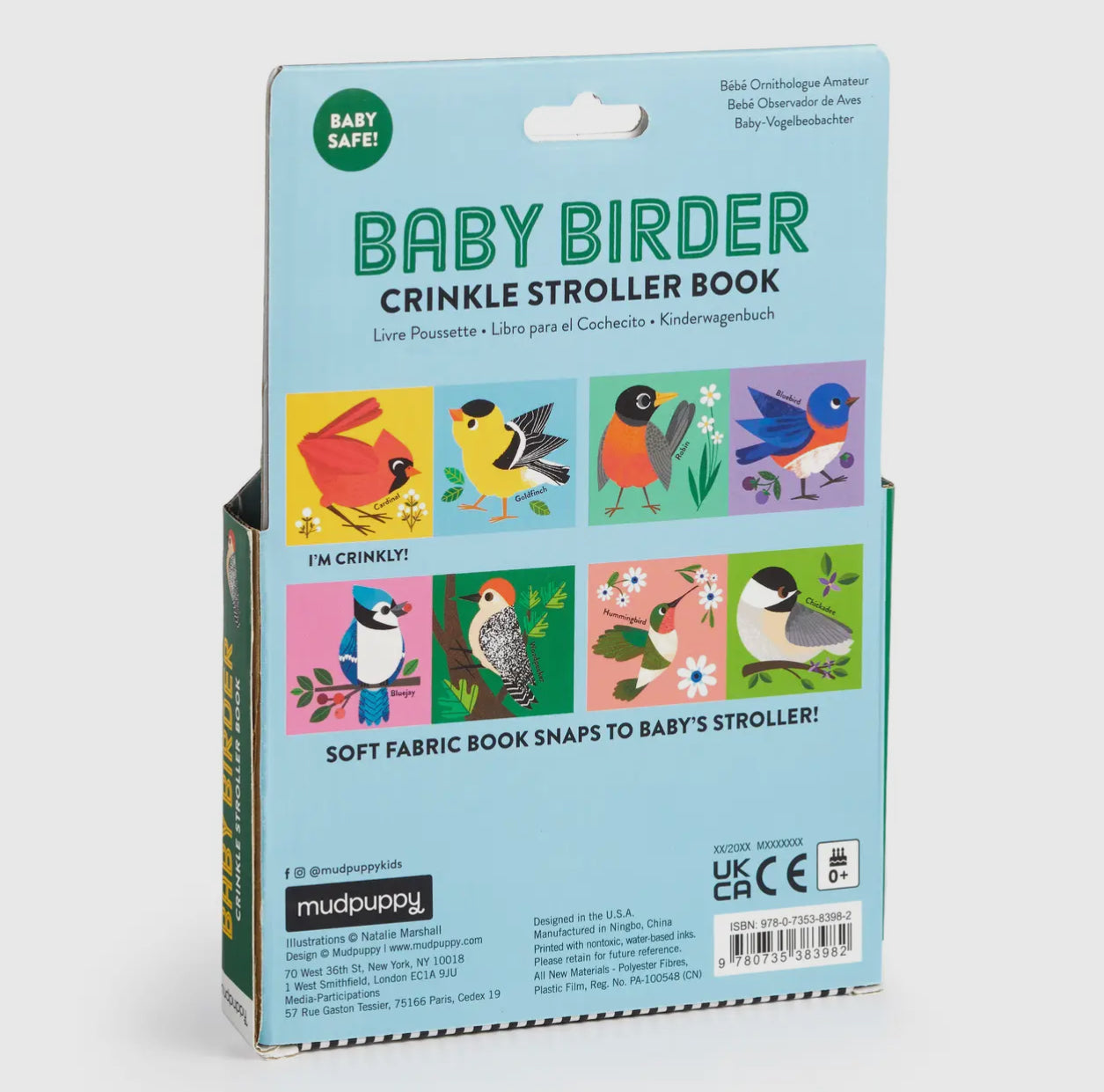 Baby Birder Crinkle Fabric Stroller Book