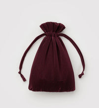 pleated tote: mahogany