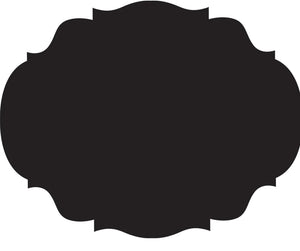 Black: French Frame Die Cut  Placemat Sheets Placemat