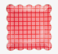 Pink/Red grid paper goods