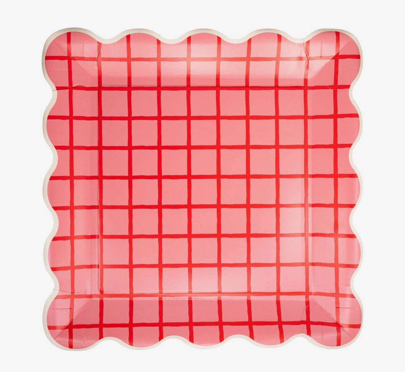 Pink/Red grid paper goods