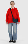 Green/navy check crescent bag (+sizes)