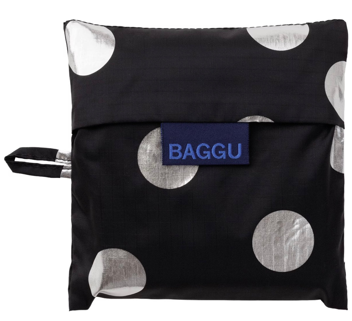 metallic silver dot: BAGGU bag (+sizes)