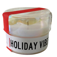 Holiday Candle: iridescent glass vessel