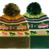 Flies Trout Knit Beanie Hat with Pom Pom Top