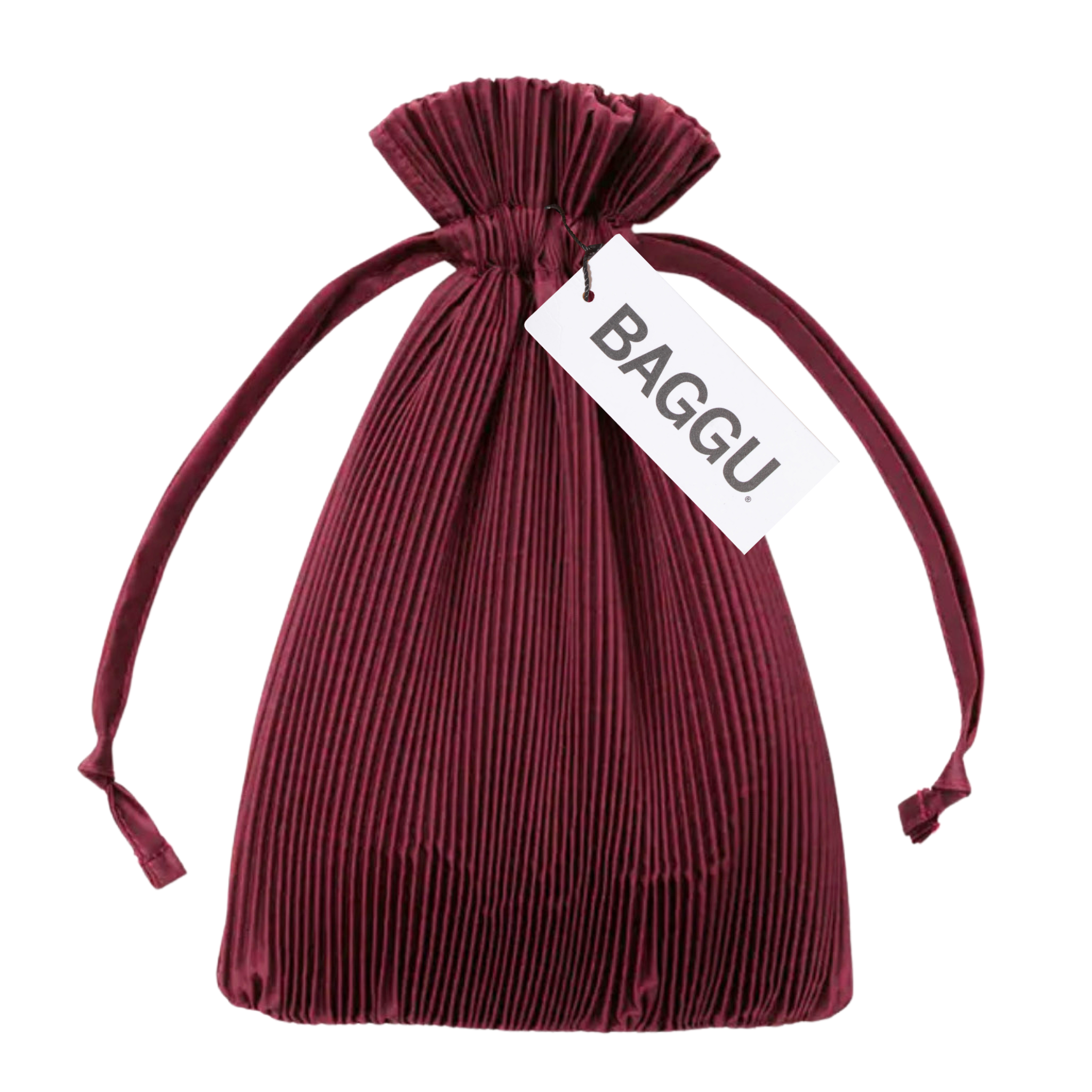 pleated tote: mahogany