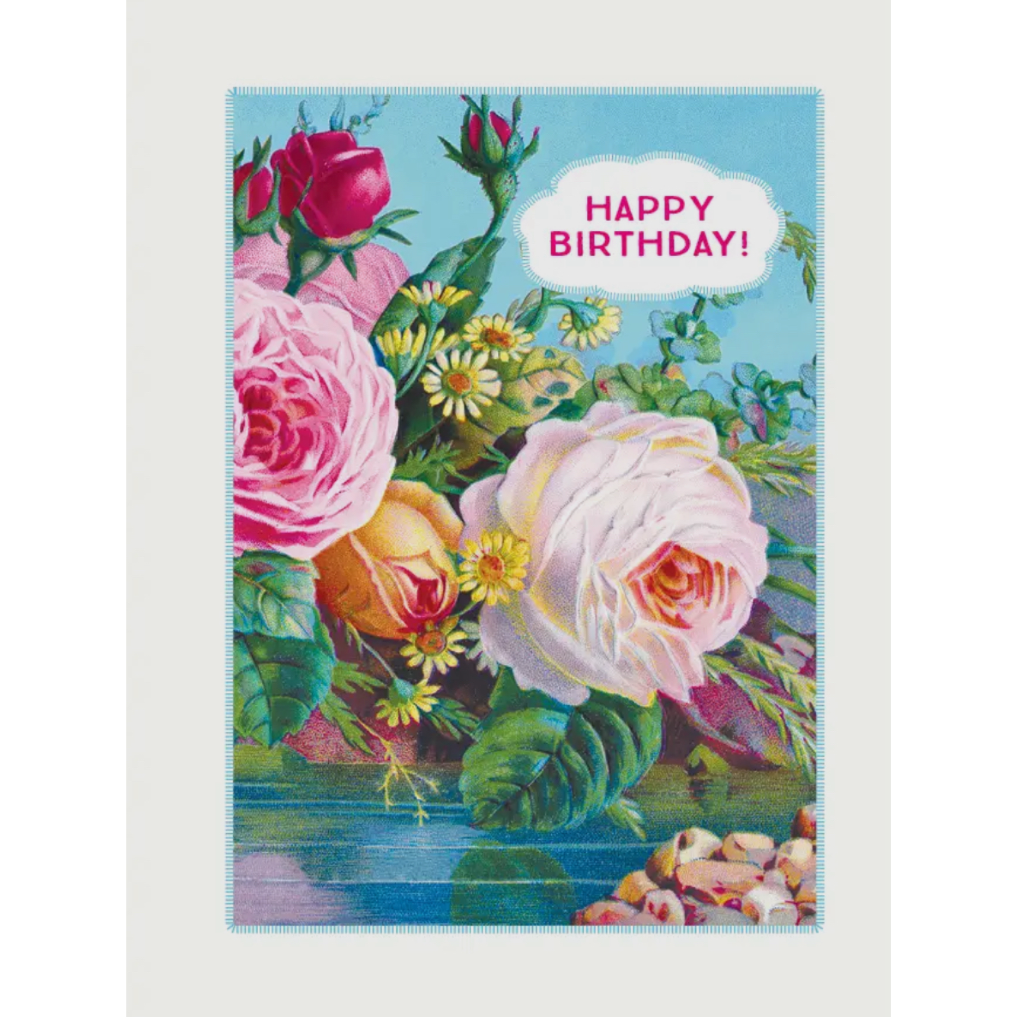 Birthday flowers greeting card