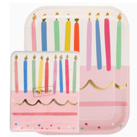 cake + candles paper goods