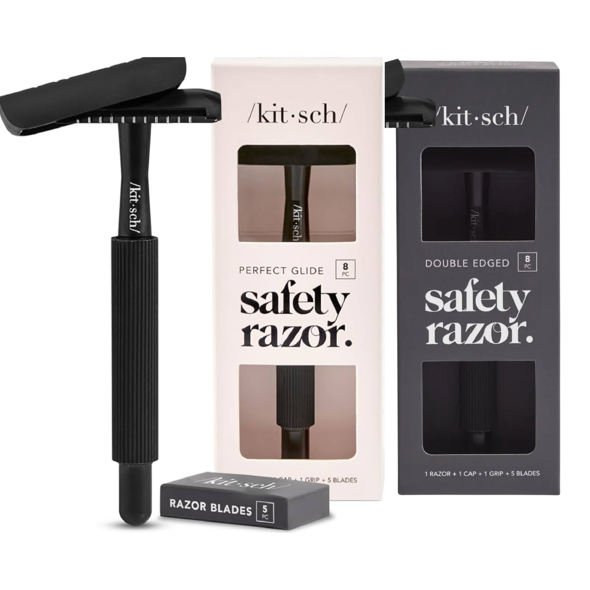 Black Metal Reusable Safety Razors