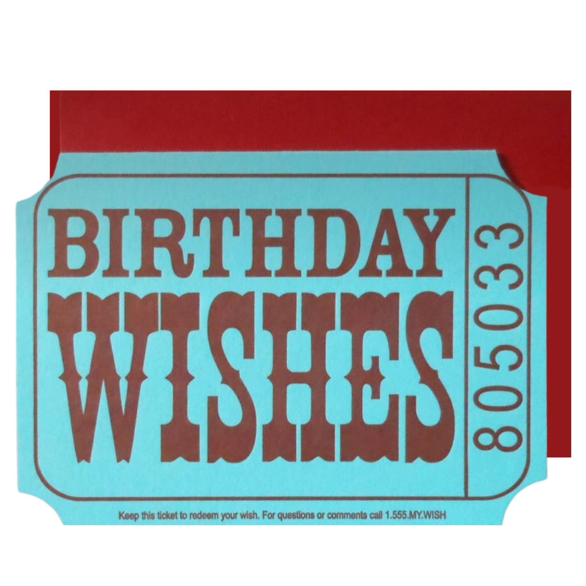 Birthday Wishes Ticket Card