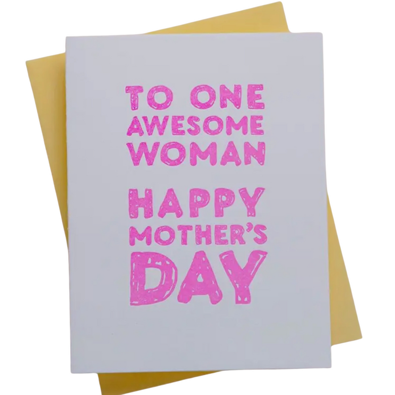 awesome woman mothers day Greeting Card