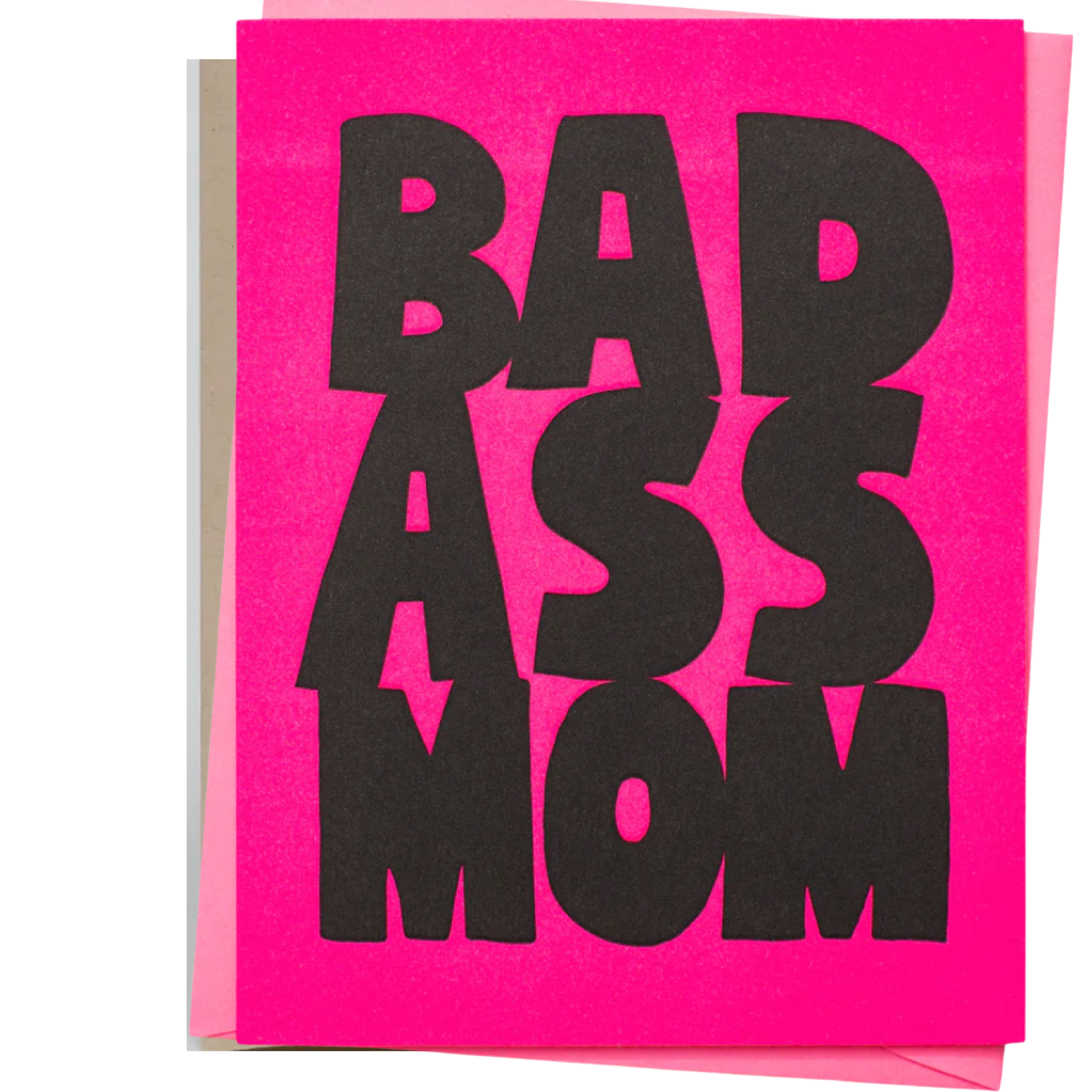 Bad ass mom greeting card