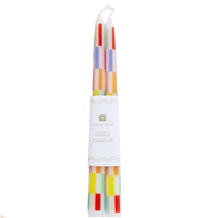 Multi Check Dinner Candles - 2 Pack