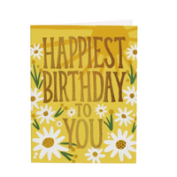 Daisy birthdy greeting card