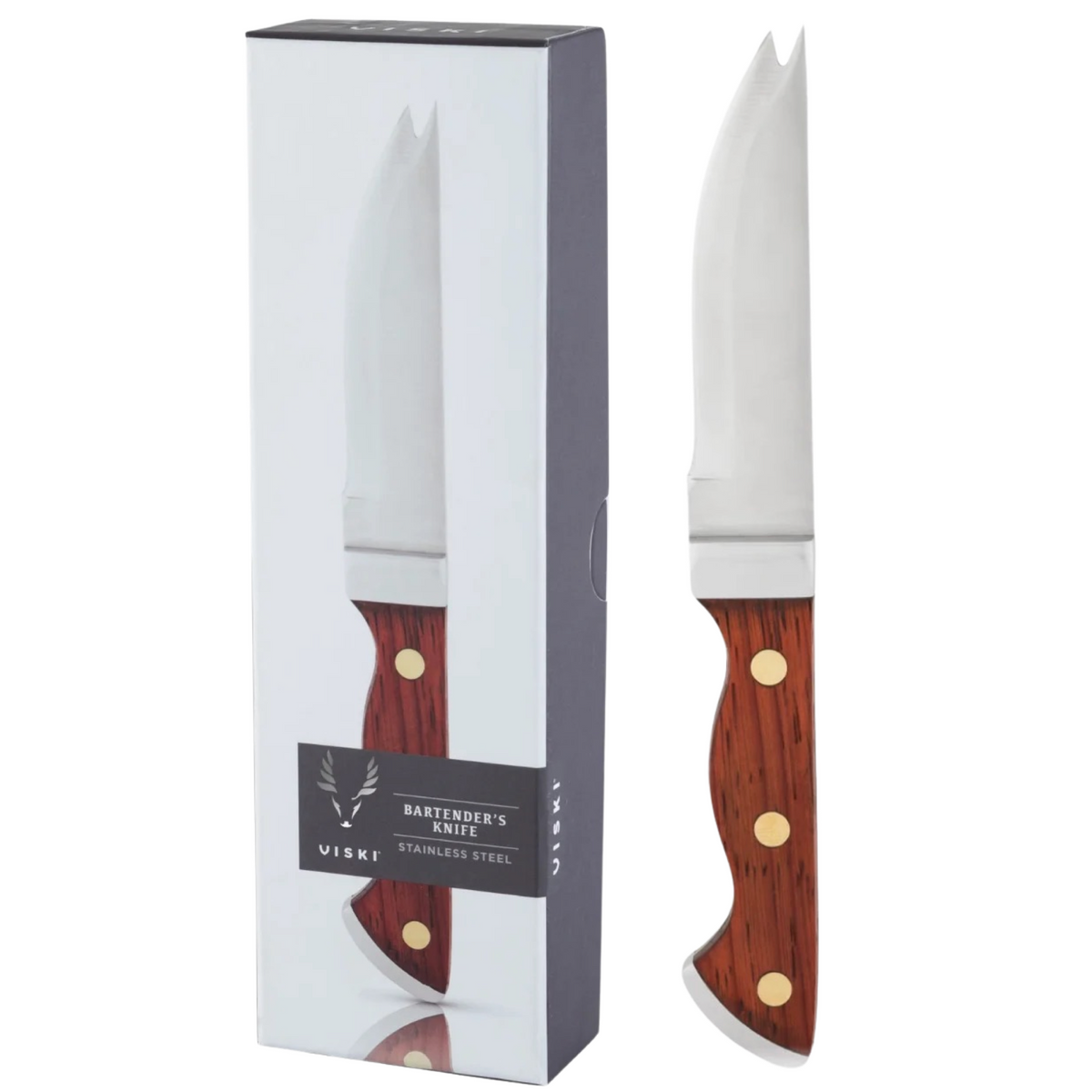 Double Tipped Acacia Bartender Knife
