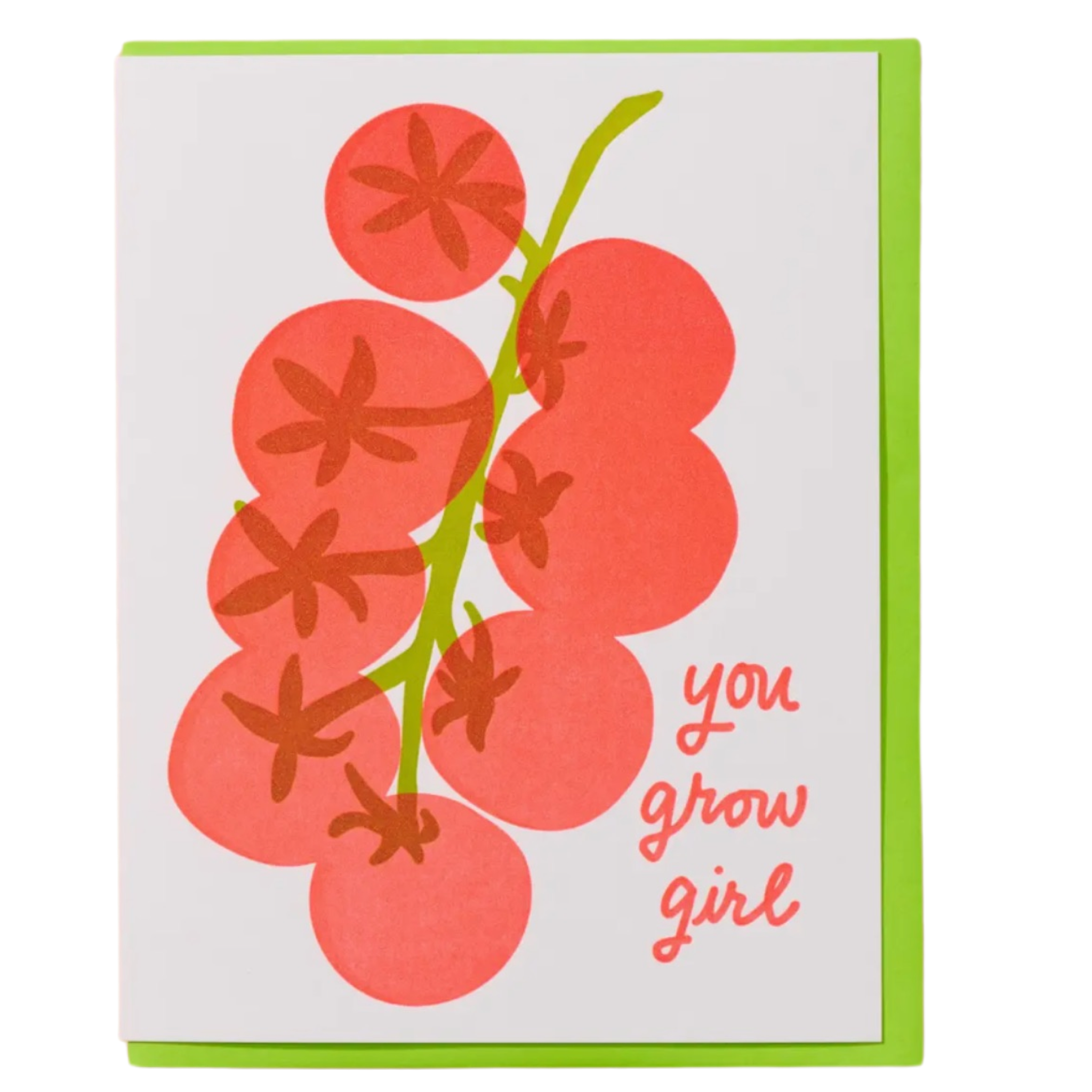 Grow (Tomato) Girl Letterpress Card