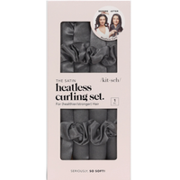 Satin Heatless Curling Set - charcoal