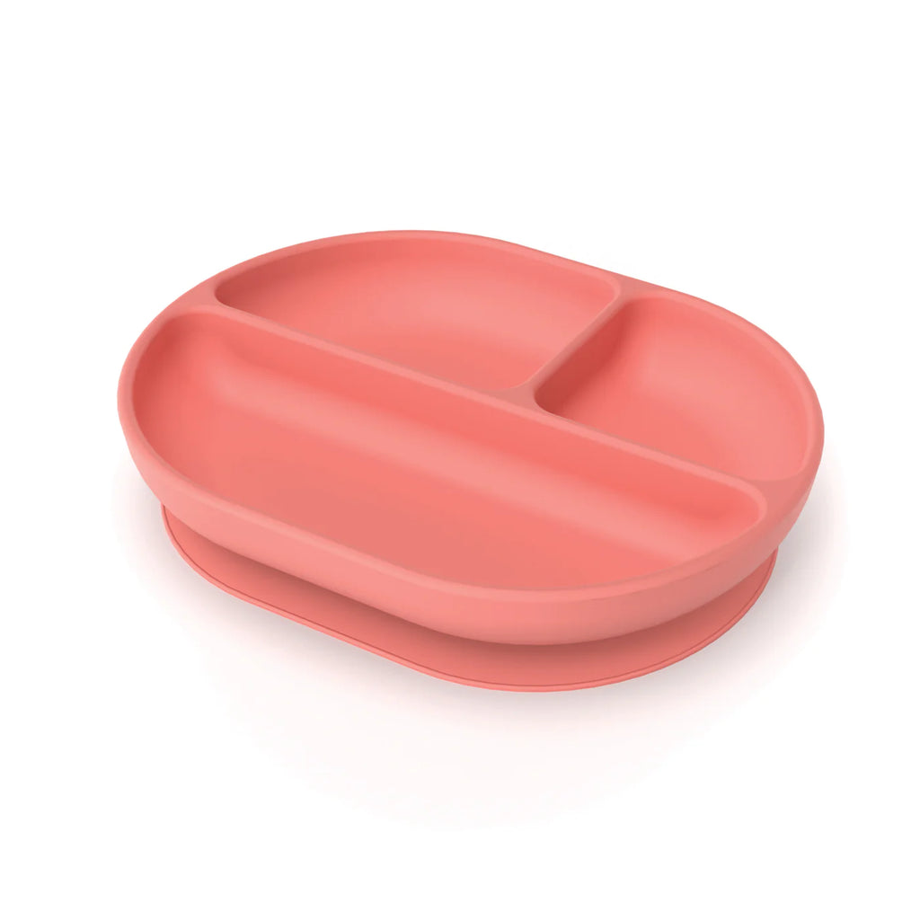 Coral : divided suction silicone kids plate