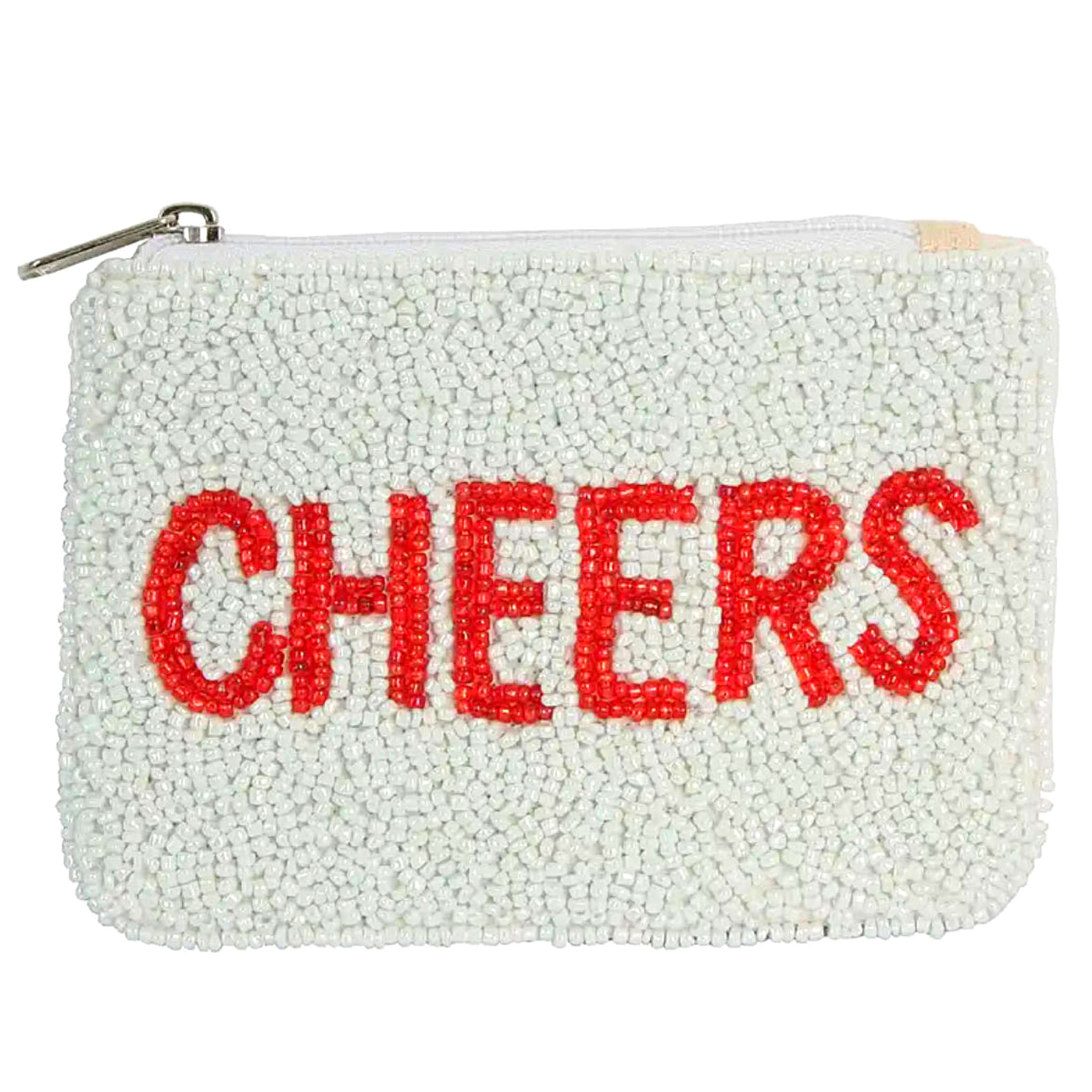 CHEERS beaded coin purse