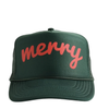 Merry Trucker Christmas Hat - Green