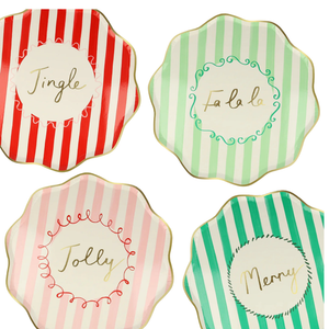 Plates: striped holiday
