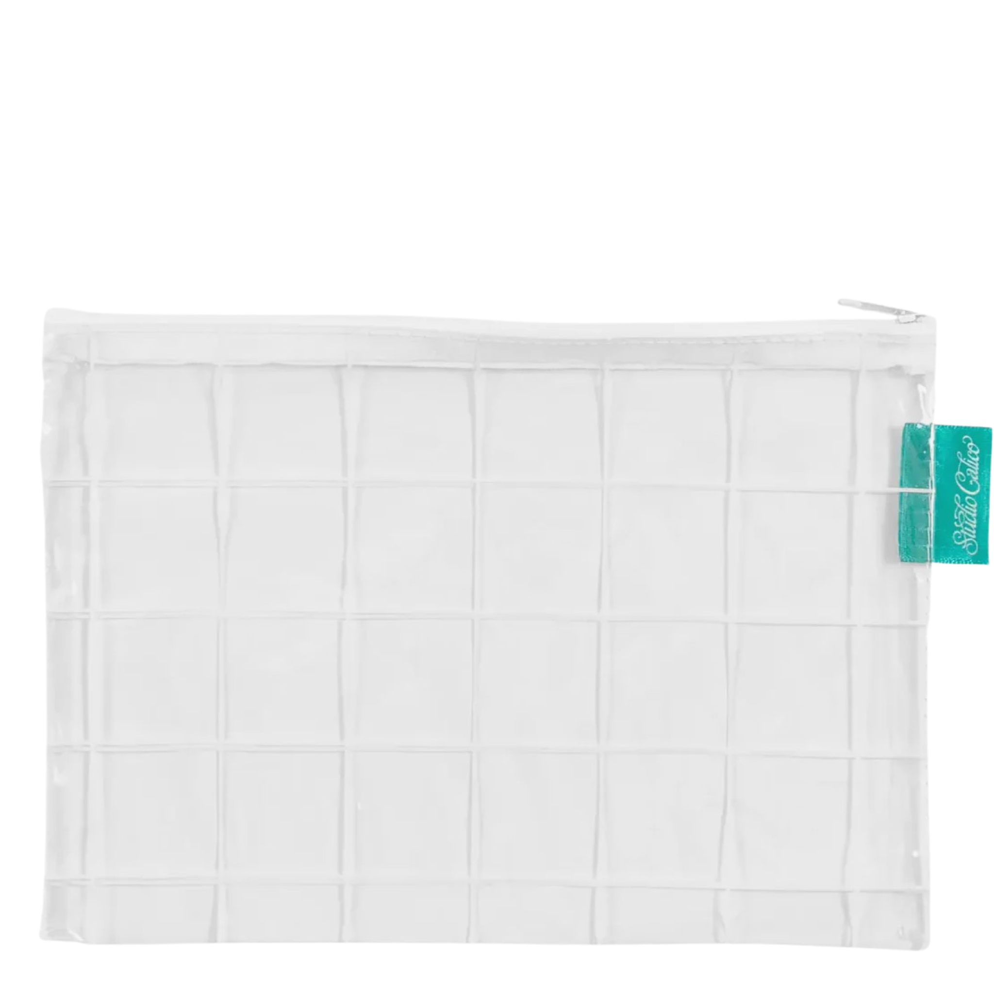 clear grid zip bag
